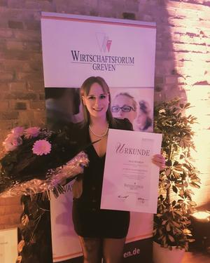 Nelly Wilhelm – Auszubildende im Ambulanten Pflegedienst im Maria-Josef-Hospital in Greven – gewinnt den Ausbildungsförderpreis 2017