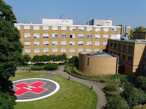 Der neue Hubschrauberlandeplatz am Maria-Josef-Hospital in Greven ist fertig